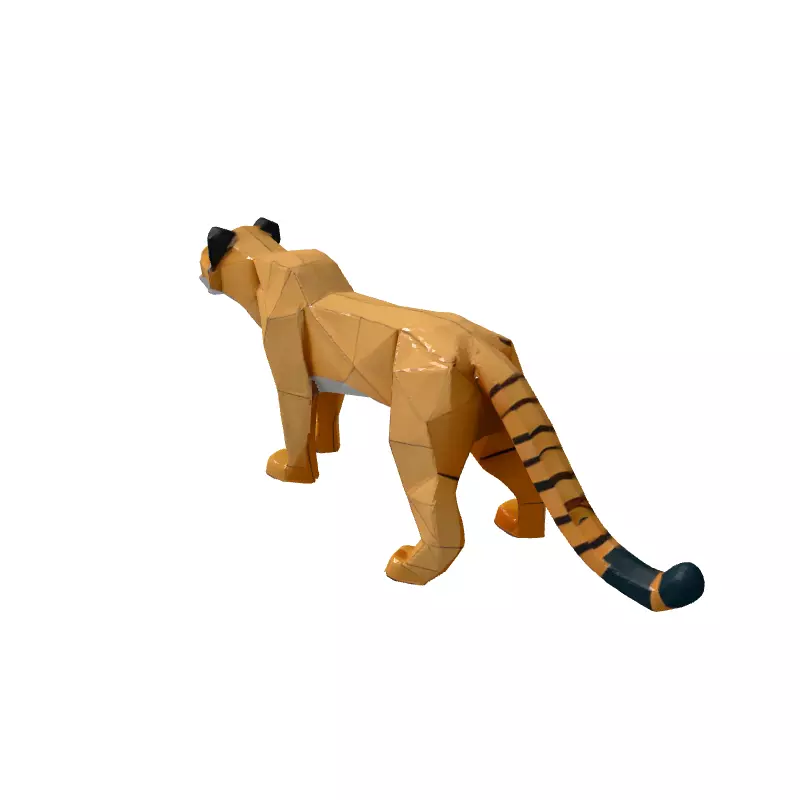 Low Poly Papercraft Cheetah 3D Model Low-poly 3D model_5
