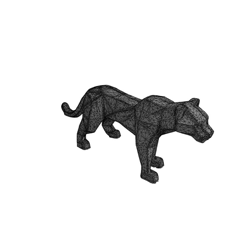 Low Poly Papercraft Cheetah 3D Model Low-poly 3D model_1