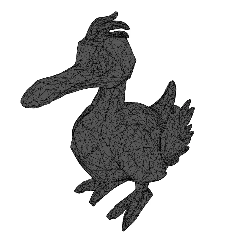 Low Poly Cartoon Duck Low-poly 3D model_9
