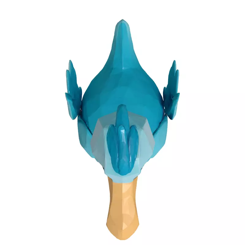 Low Poly Cartoon Duck Low-poly 3D model_8