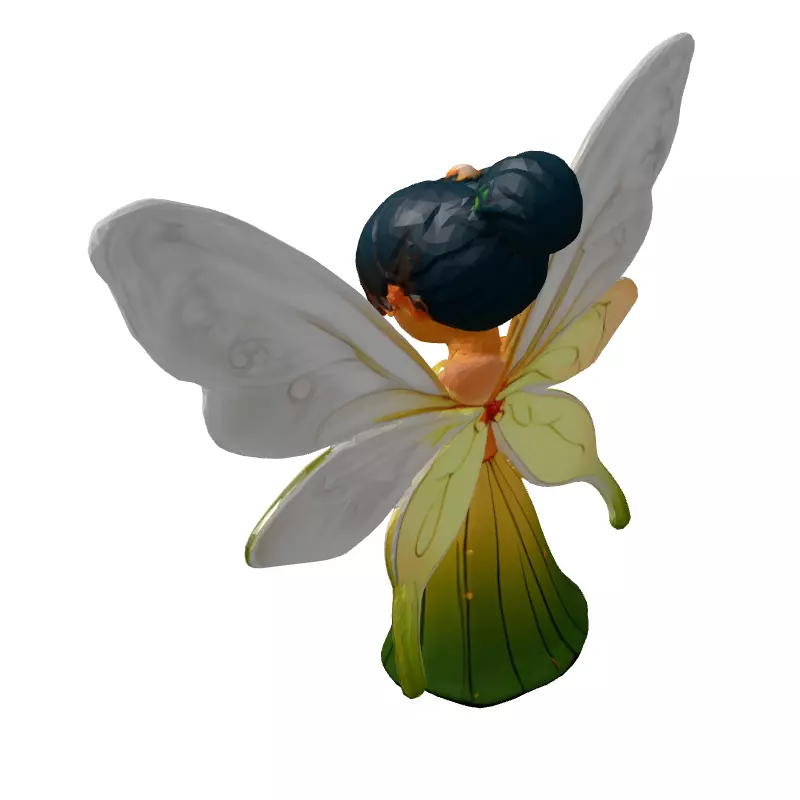 3D Fairy with Lantern Game Asset Low-poly 3D model_5