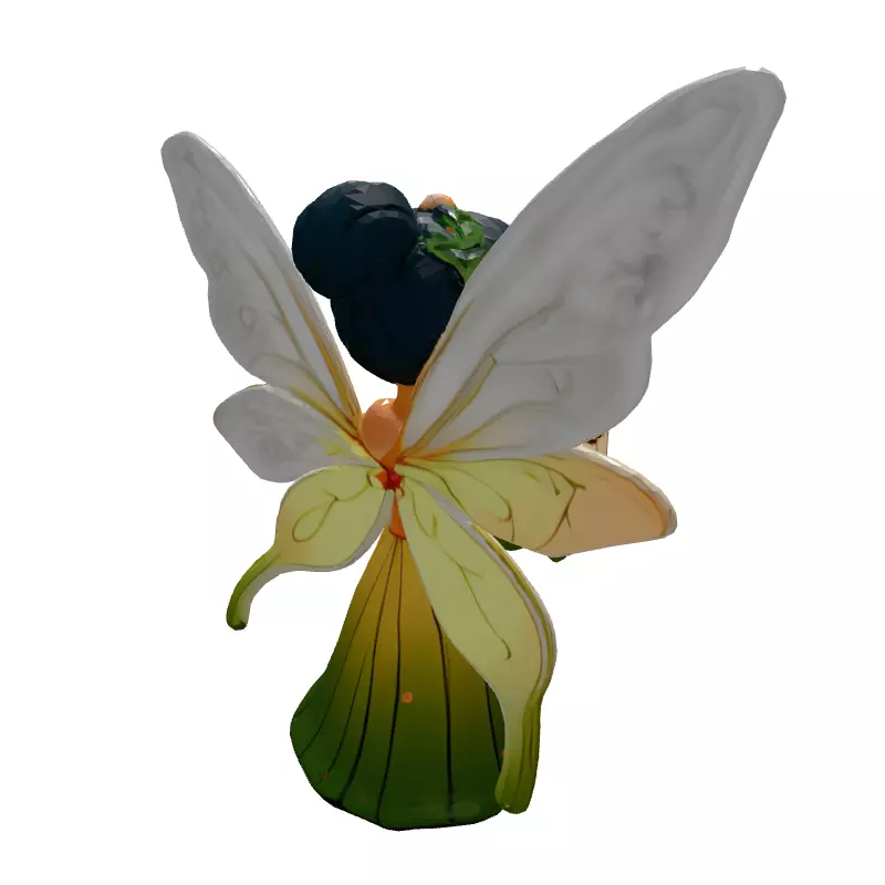3D Fairy with Lantern Game Asset Low-poly 3D model_6