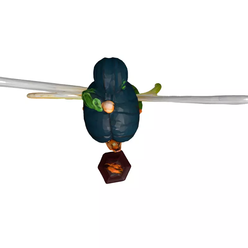 3D Fairy with Lantern Game Asset Low-poly 3D model_8