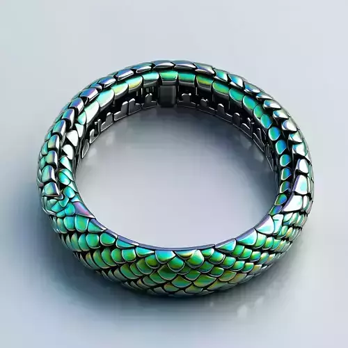 Iridescent Scale Bracelet 3D Model