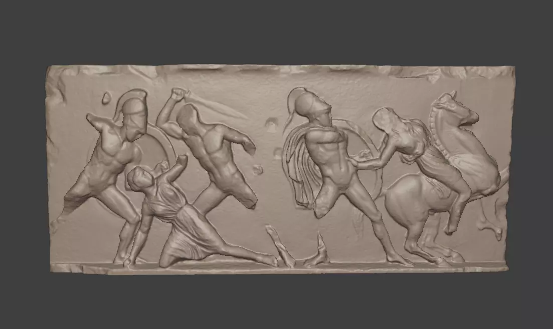 Battle Of The Greeks And The Amazons 3D Printable 3D print model_1