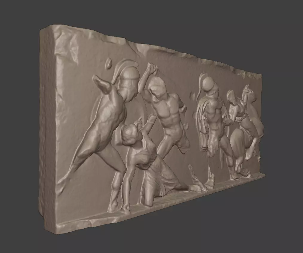 Battle Of The Greeks And The Amazons 3D Printable 3D print model_2