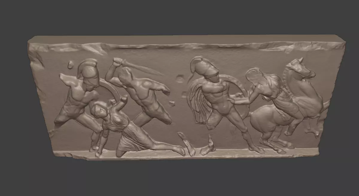 Battle Of The Greeks And The Amazons 3D Printable 3D print model_3