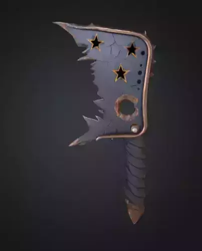 Elemental Darkness Cleaver Low-poly 3D model