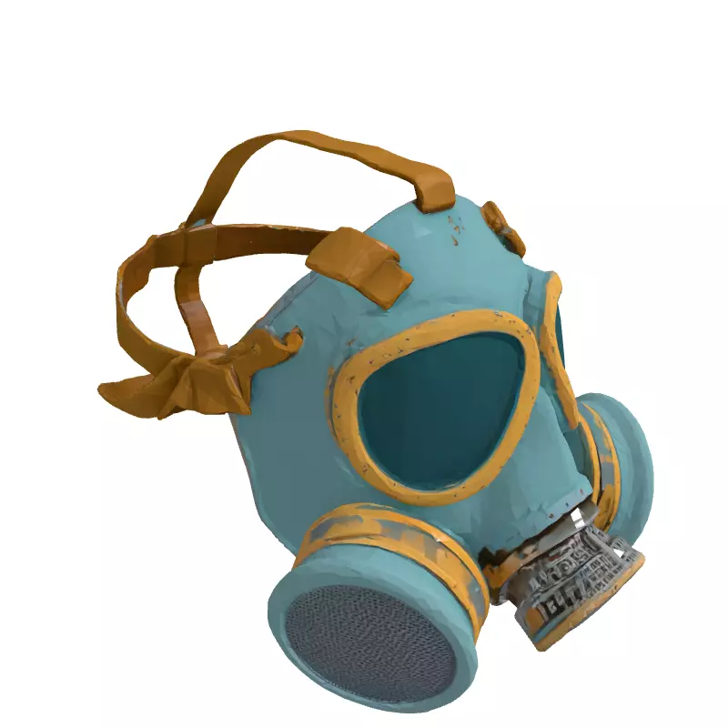 Vintage Gas Mask 3D Model Low-poly 3D model_3