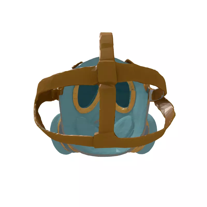 Vintage Gas Mask 3D Model Low-poly 3D model_7
