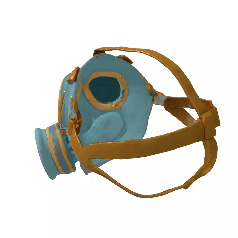 Vintage Gas Mask 3D Model Low-poly 3D model_5