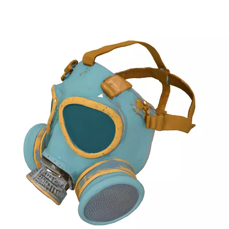 Vintage Gas Mask 3D Model Low-poly 3D model_2
