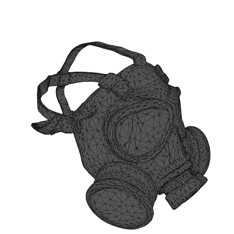 Vintage Gas Mask 3D Model Low-poly 3D model_1