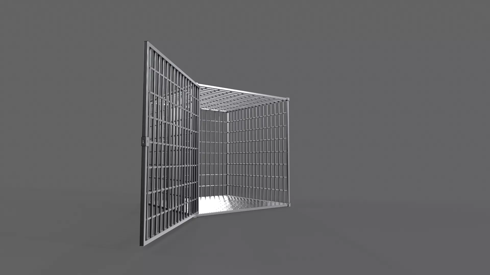 PBR Small Cage 1 Low-poly 3D model_10