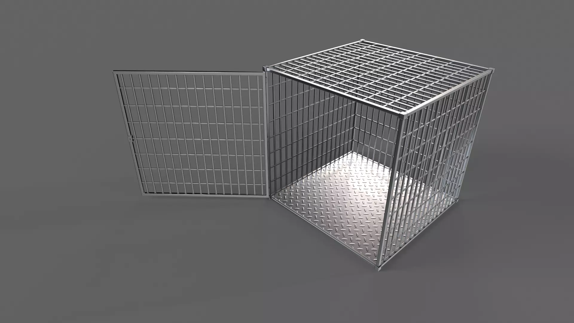 PBR Small Cage 1 Low-poly 3D model_4
