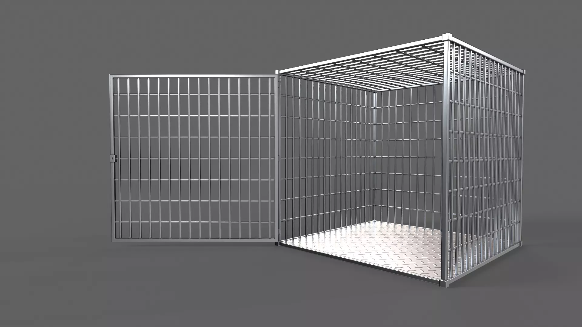 PBR Small Cage 1 Low-poly 3D model_7
