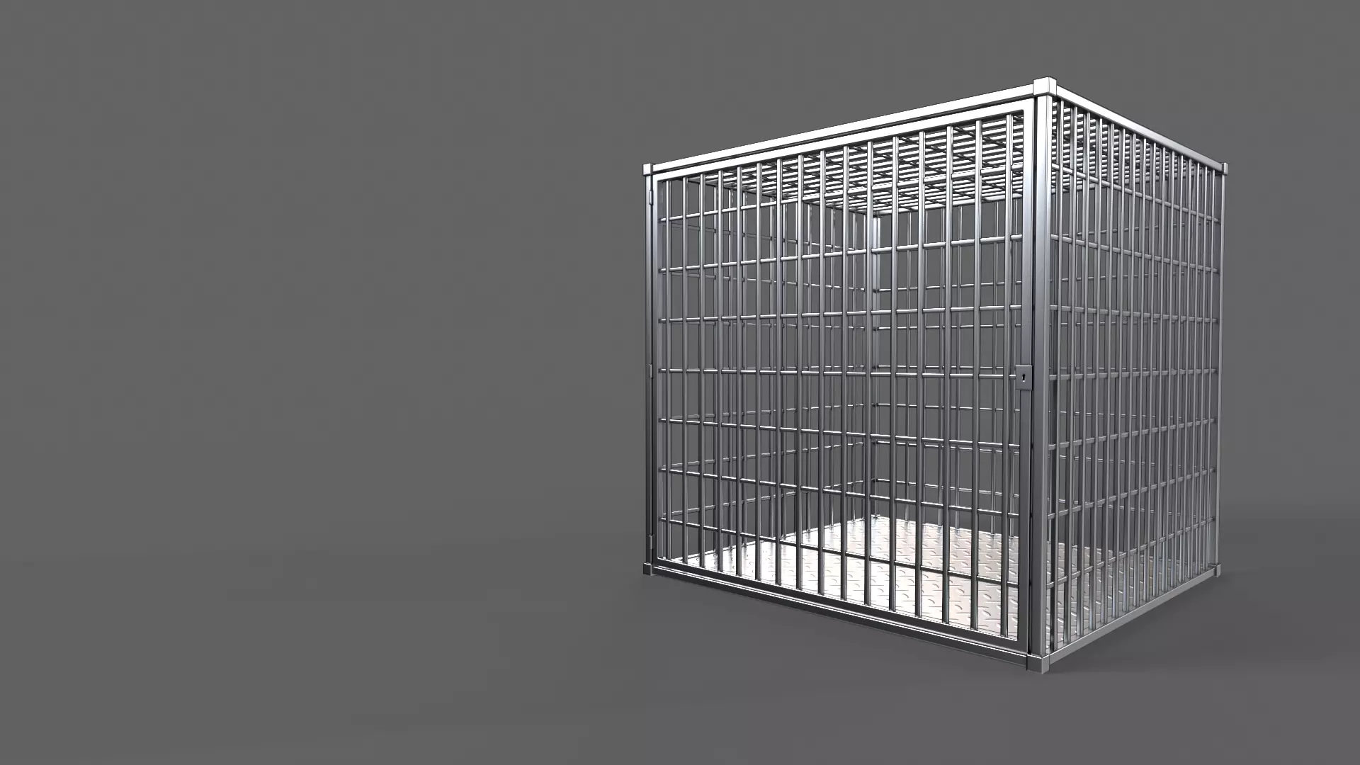 PBR Small Cage 1 Low-poly 3D model_6