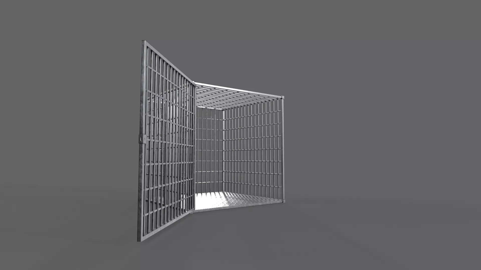 PBR Small Cage 1 Low-poly 3D model_11