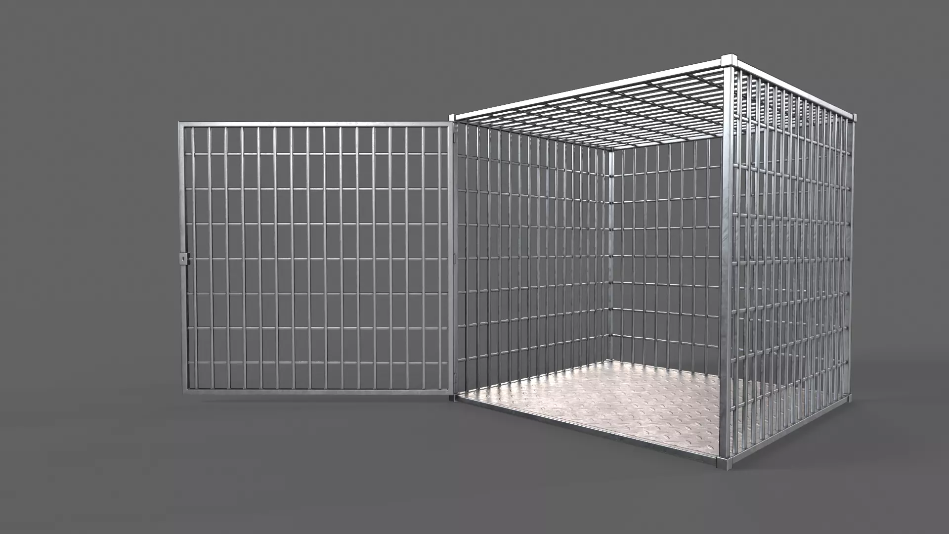 PBR Small Cage 1 Low-poly 3D model_8