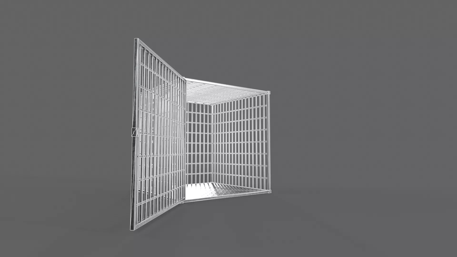 PBR Small Cage 1 Low-poly 3D model_14