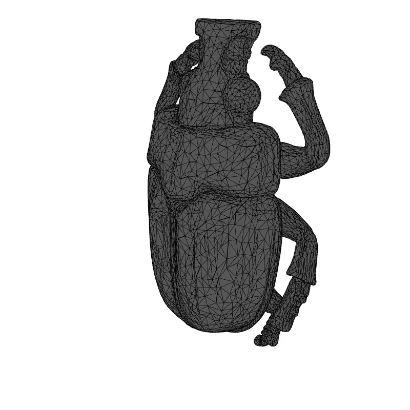 Realistic Turquoise Scarab Beetle 3D Model Low-poly 3D model_9