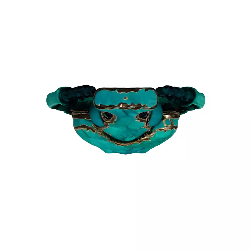 Realistic Turquoise Scarab Beetle 3D Model Low-poly 3D model_8