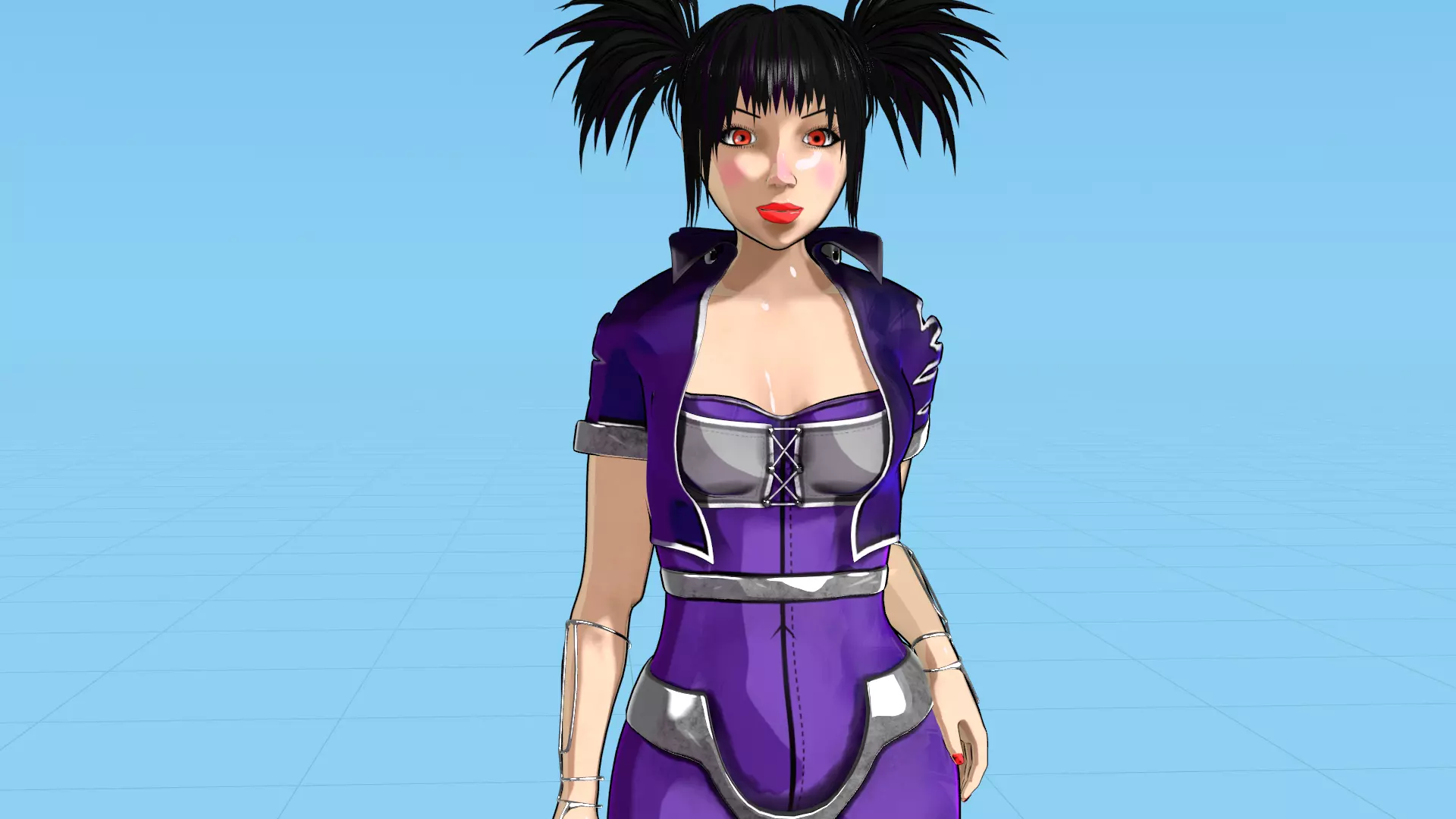 Cyberpunk Angel Flying Animation Low-poly 3D model_5