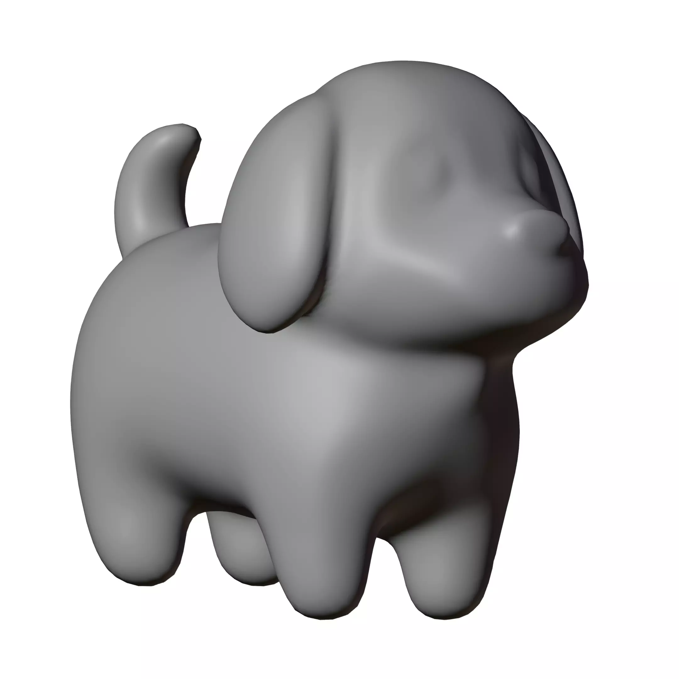 Cartoon Dog 3D Model Free low-poly 3D model_2