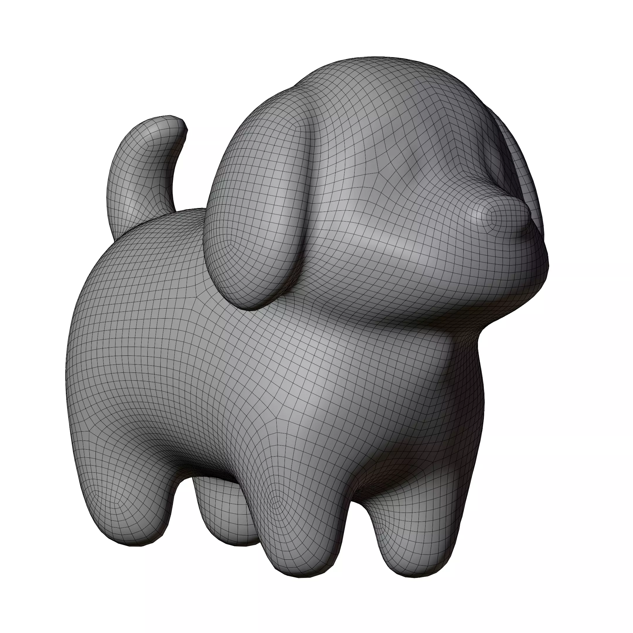 Cartoon Dog 3D Model Free low-poly 3D model_3