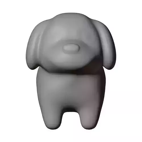 Cartoon Dog 3D Model Free low-poly 3D model