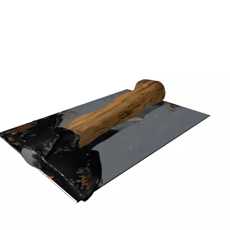 Realistic Rusted Hand Axe 3D Model Low-poly 3D model_5