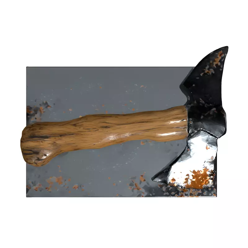 Realistic Rusted Hand Axe 3D Model Low-poly 3D model_8