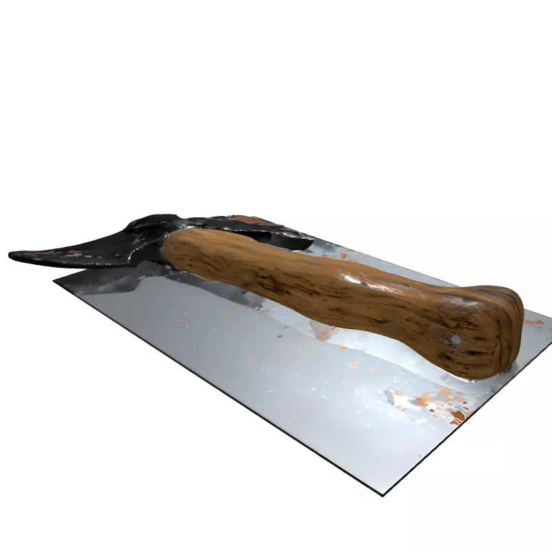 Realistic Rusted Hand Axe 3D Model Low-poly 3D model_6
