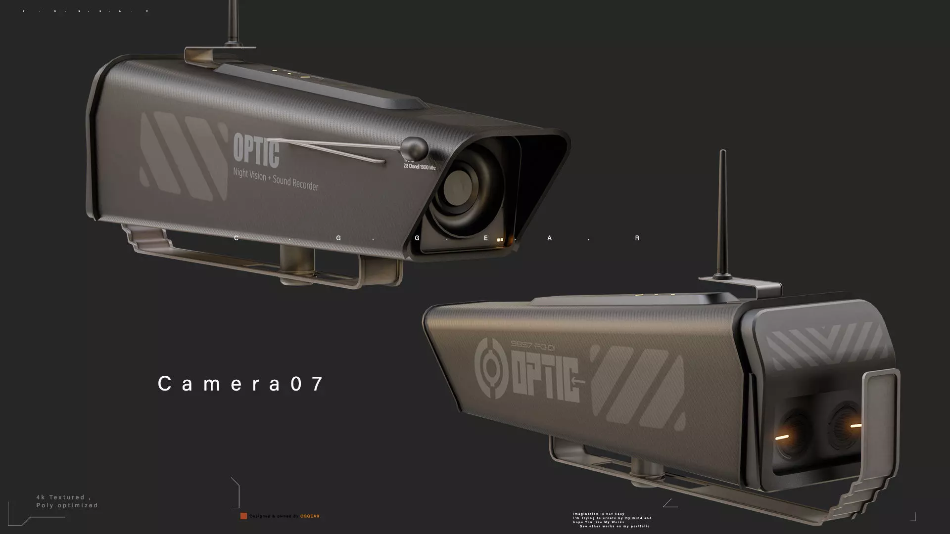 Sci-Fi CCTV Camera Pack Vol 2 3D model_7