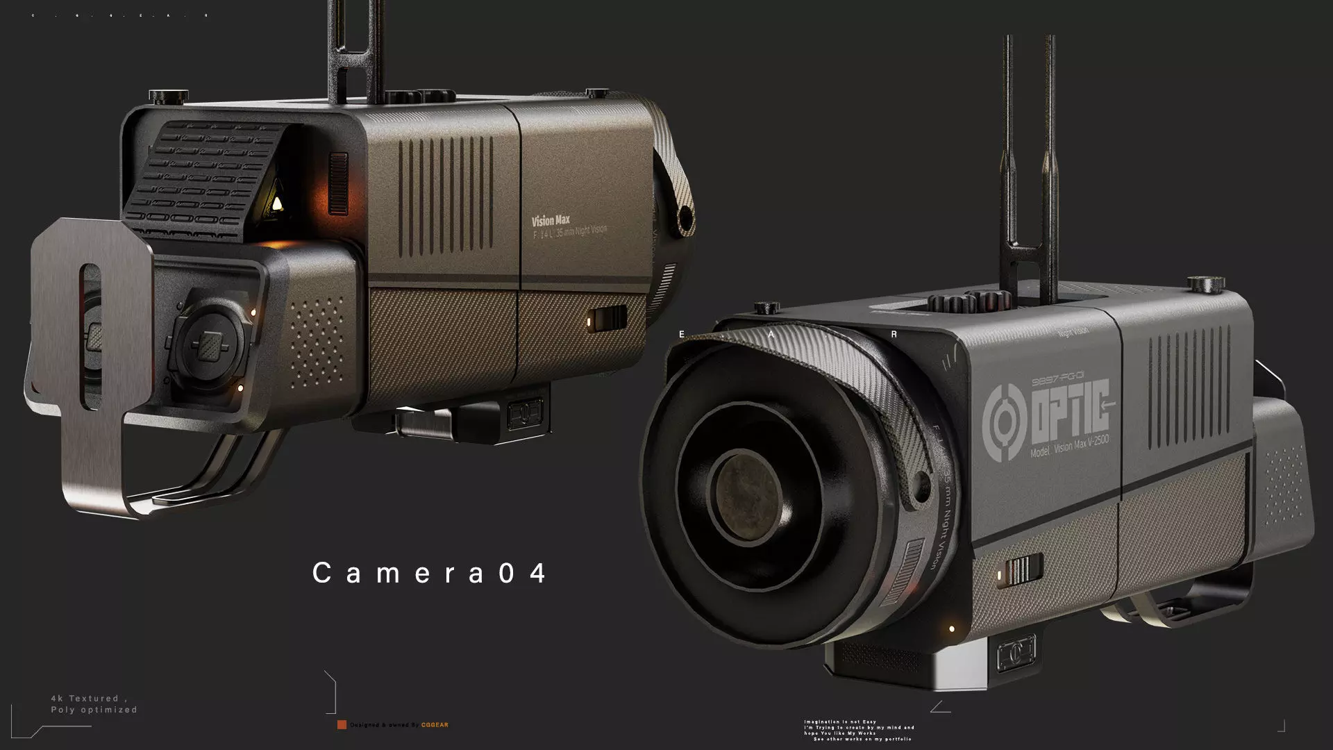 Sci-Fi CCTV Camera Pack Vol 2 3D model_4