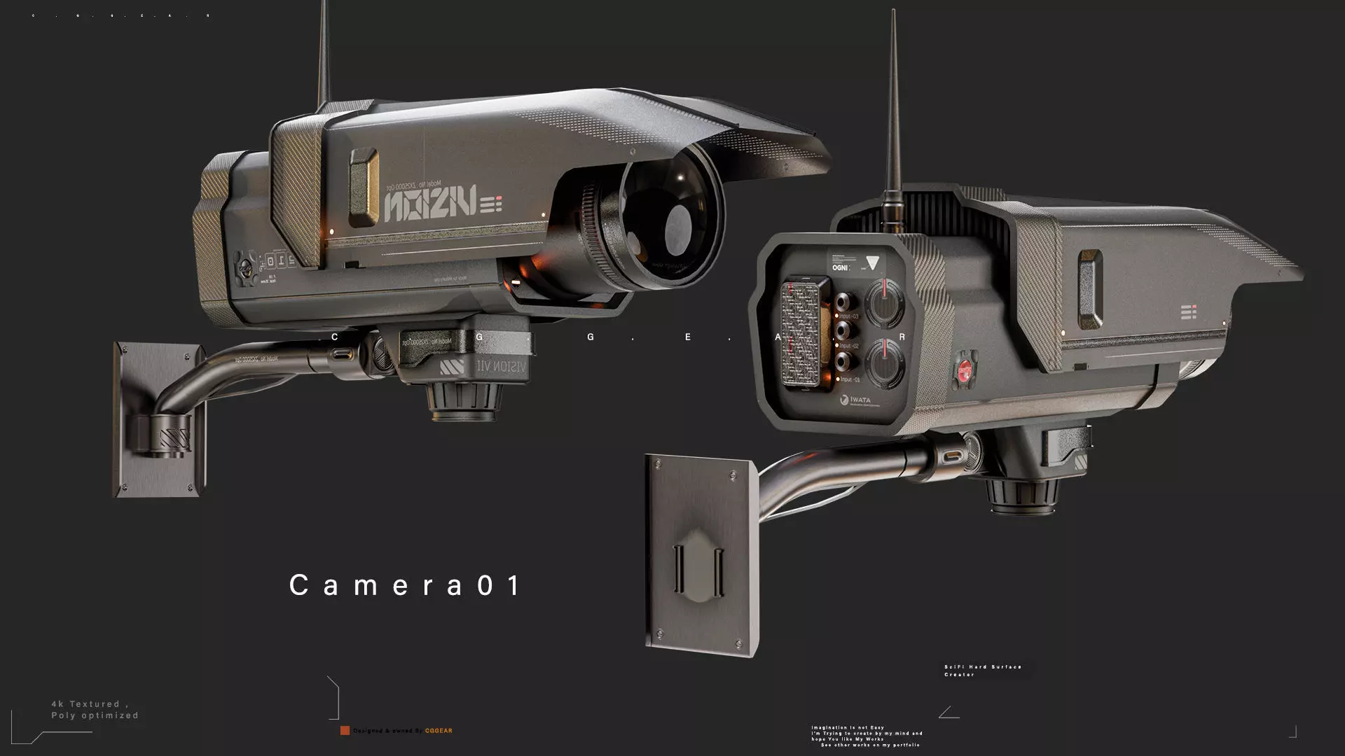 Sci-Fi CCTV Camera Pack Vol 2 3D model_1