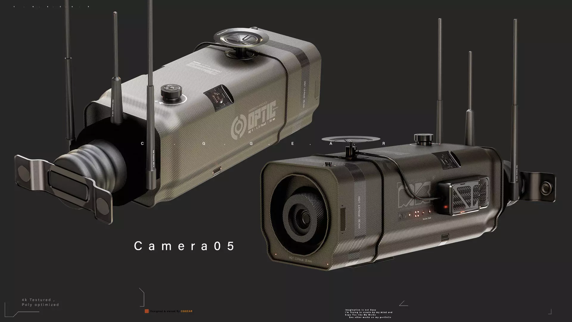 Sci-Fi CCTV Camera Pack Vol 2 3D model_5