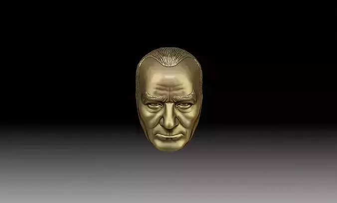 Gazi Mustafa Kemal Ataturk Bust for CNC or 3D Print STL