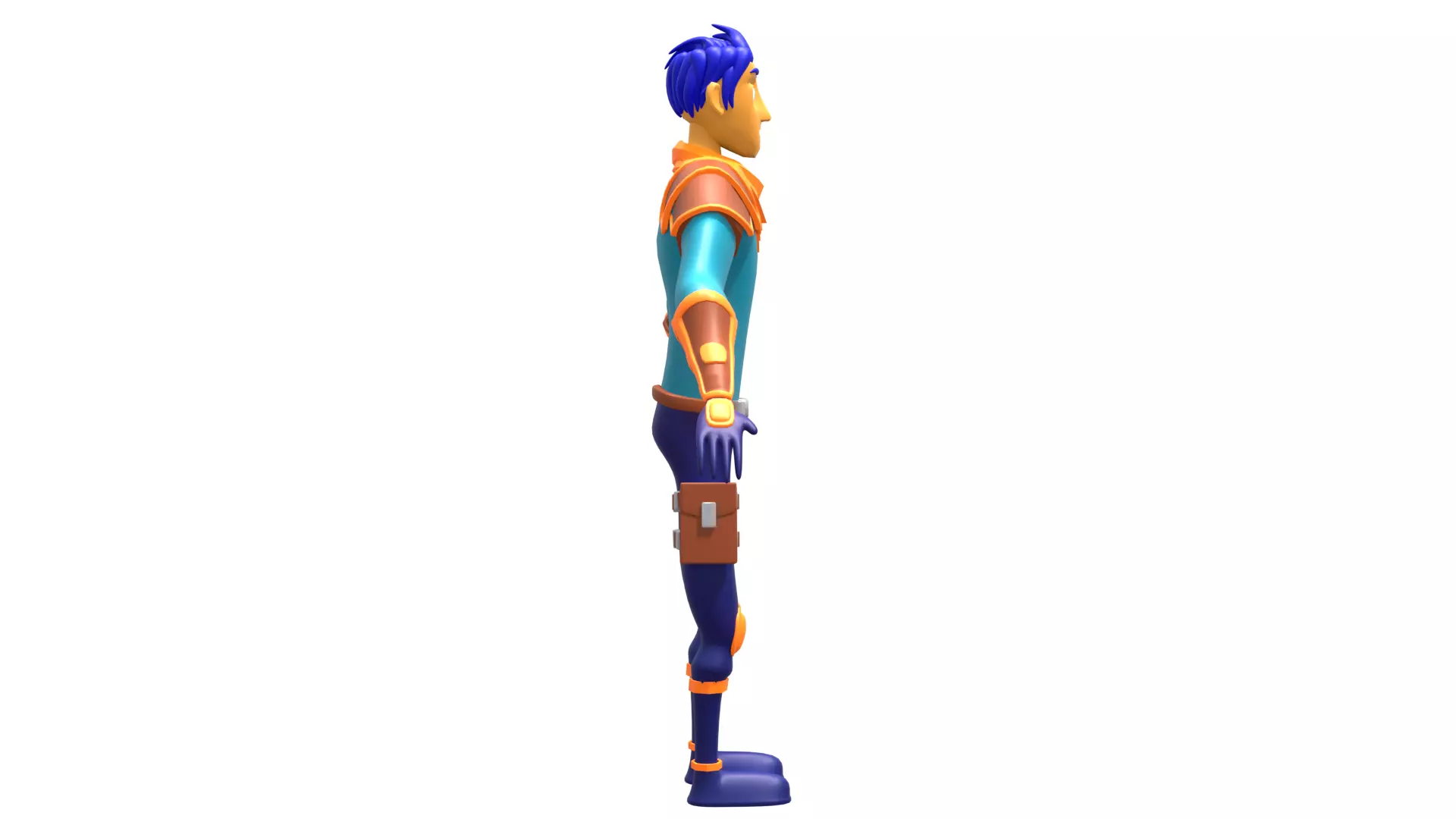 game ready low poly character Low-poly 3D model_4