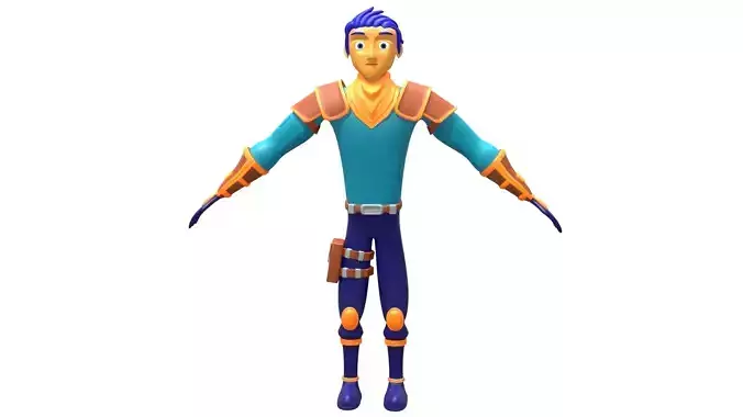 game ready low poly character Low-poly 3D model game ready low poly character Low-poly 3D model