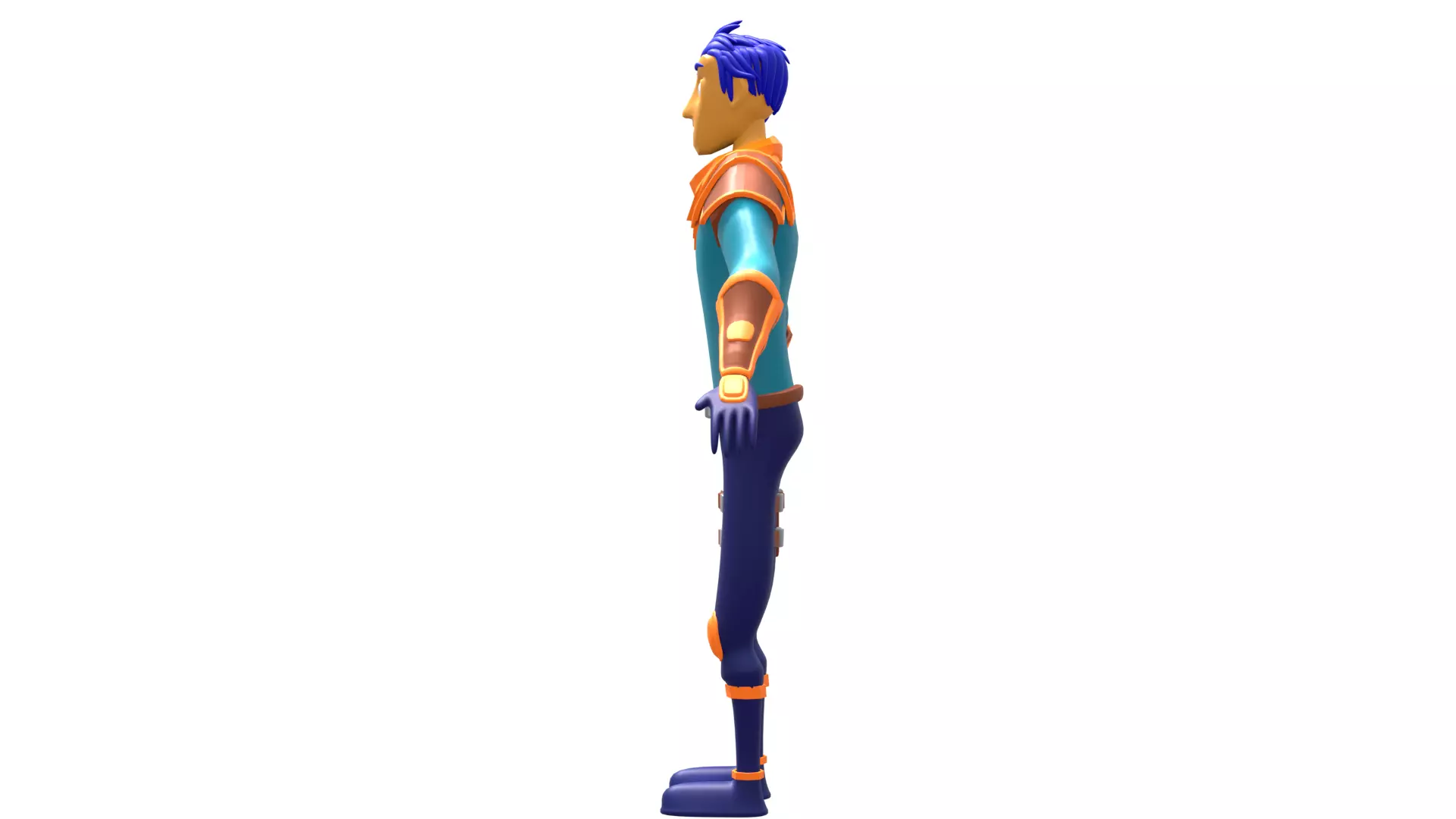 game ready low poly character Low-poly 3D model_2