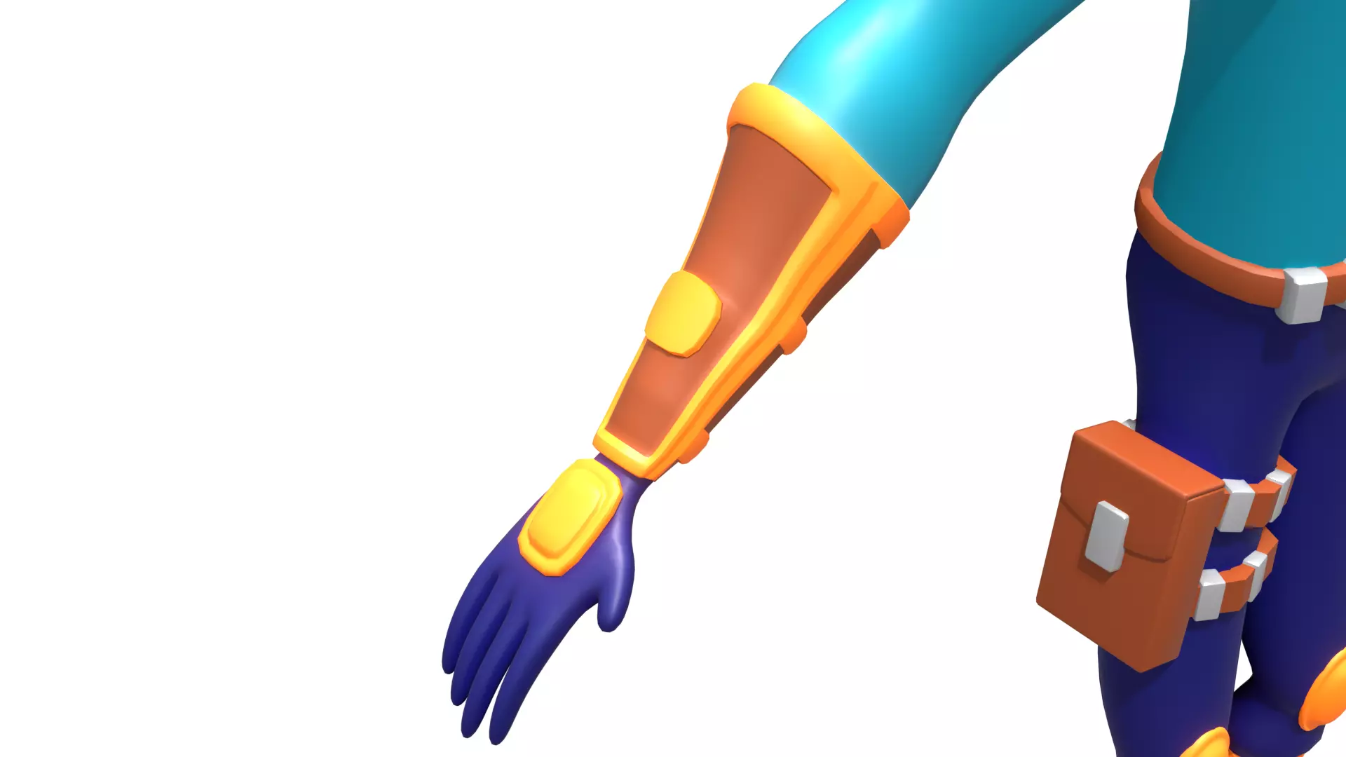 game ready low poly character Low-poly 3D model_6