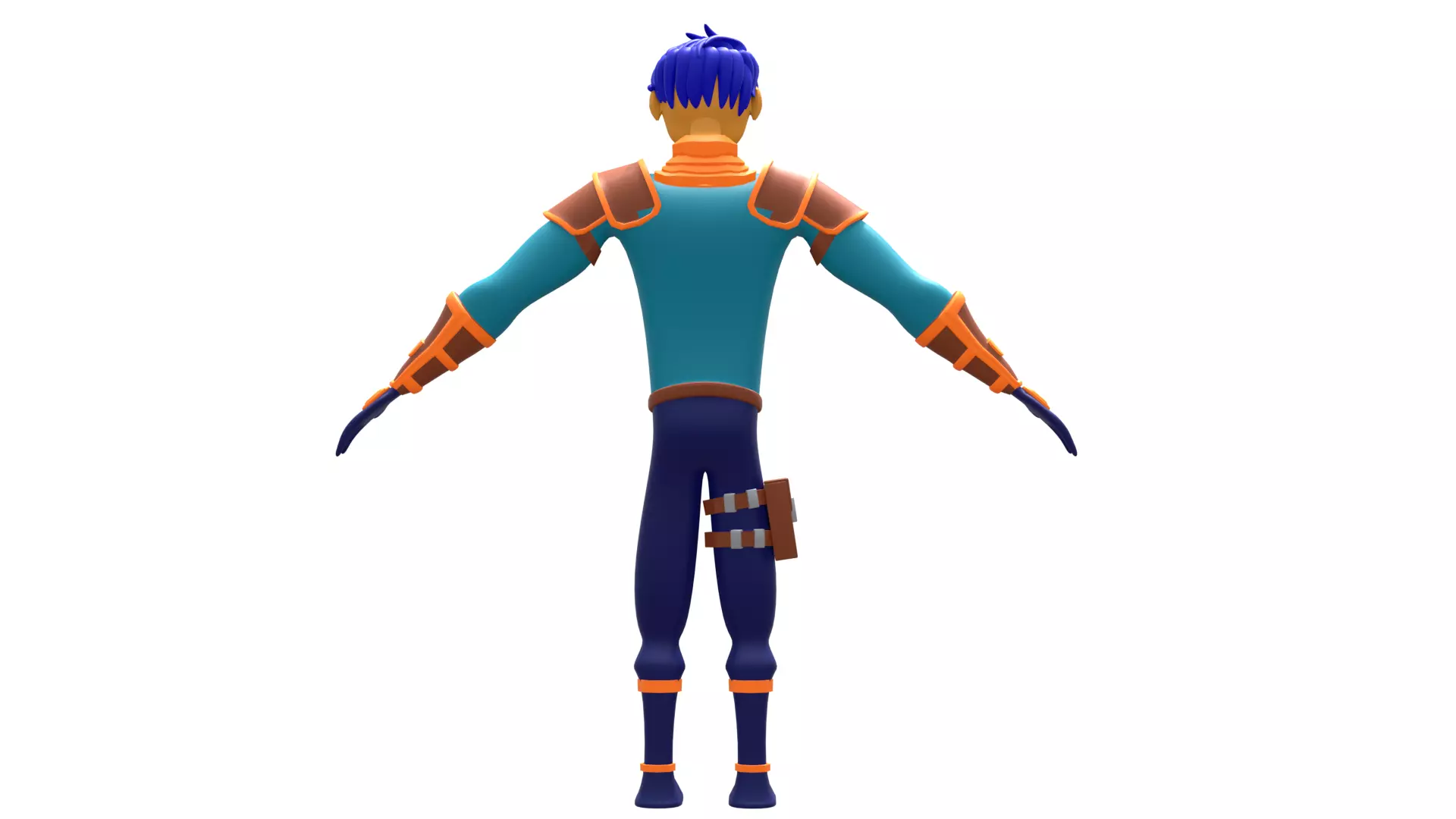 game ready low poly character Low-poly 3D model_3