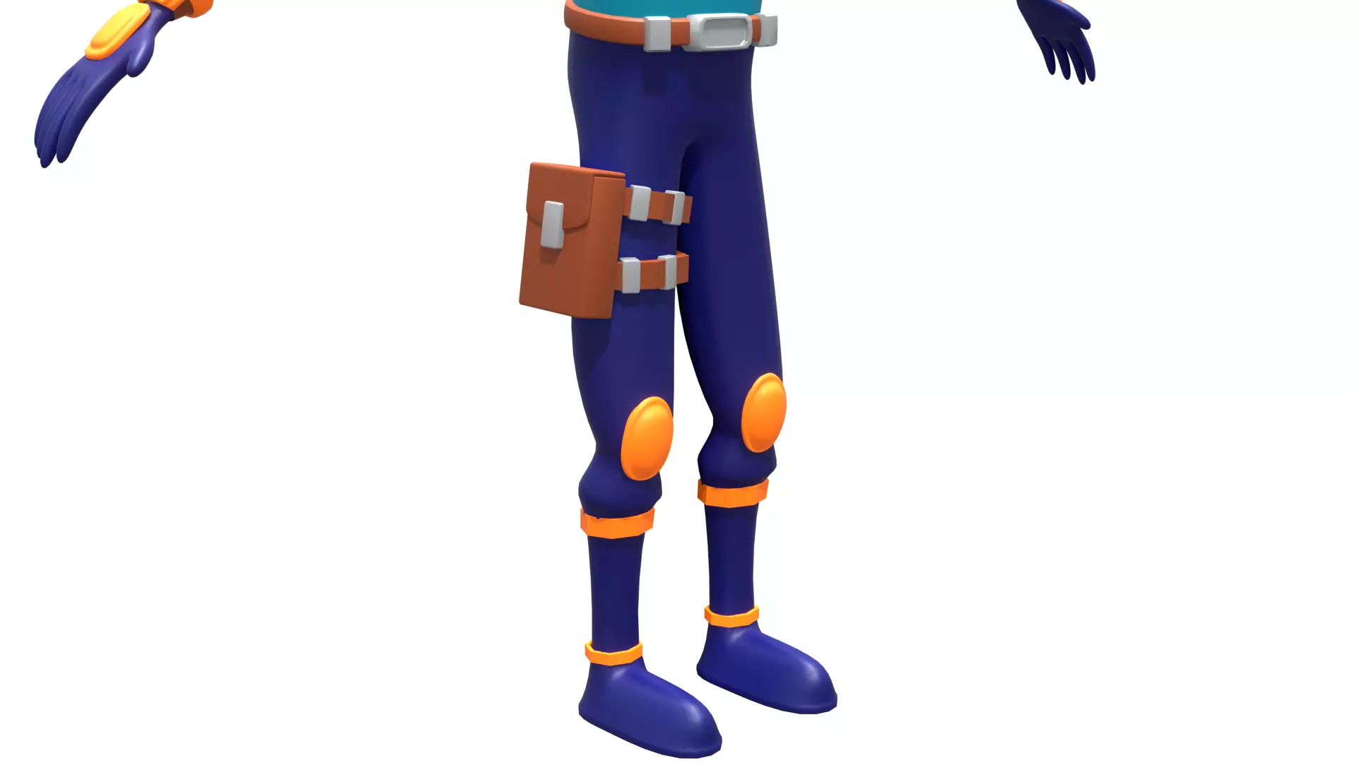 game ready low poly character Low-poly 3D model_5