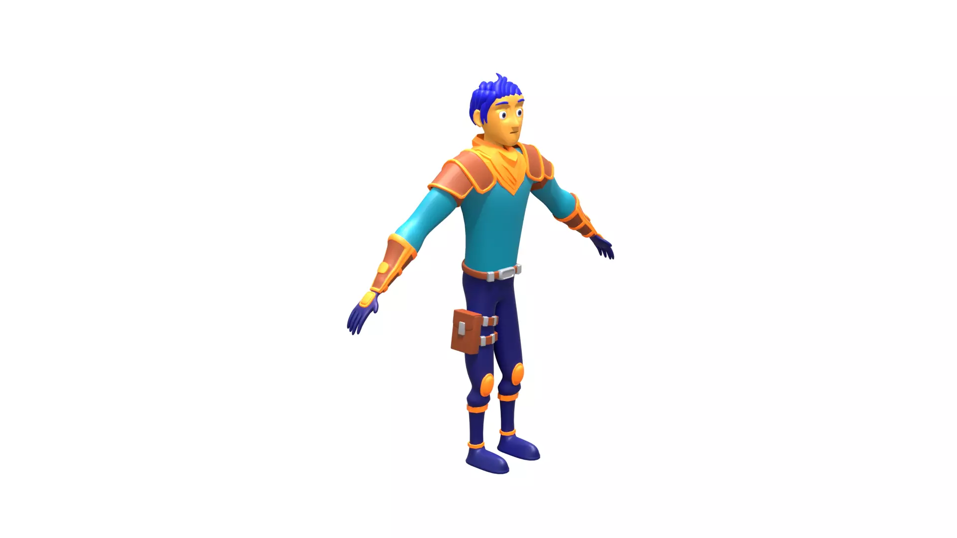 game ready low poly character Low-poly 3D model_8
