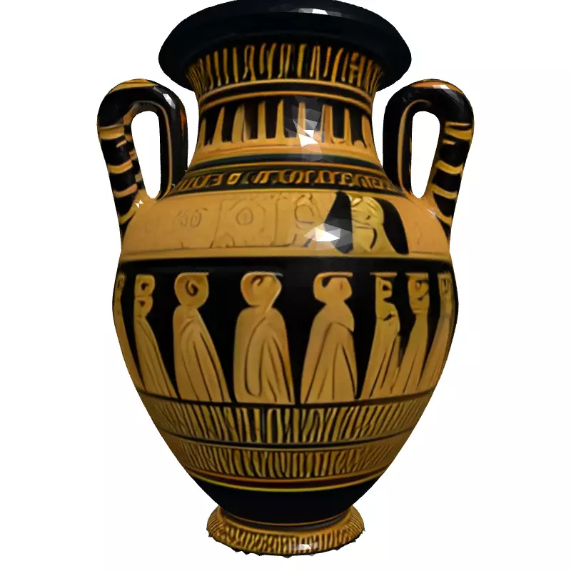 Ancient Greek Amphora 3D Model Low-poly 3D model_4