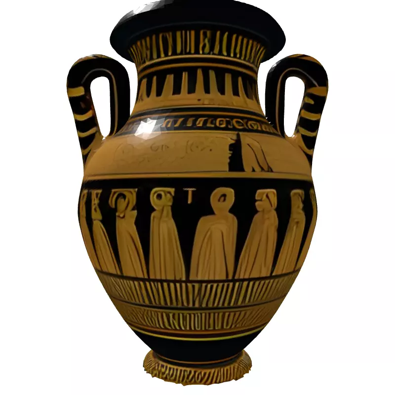 Ancient Greek Amphora 3D Model Low-poly 3D model_7