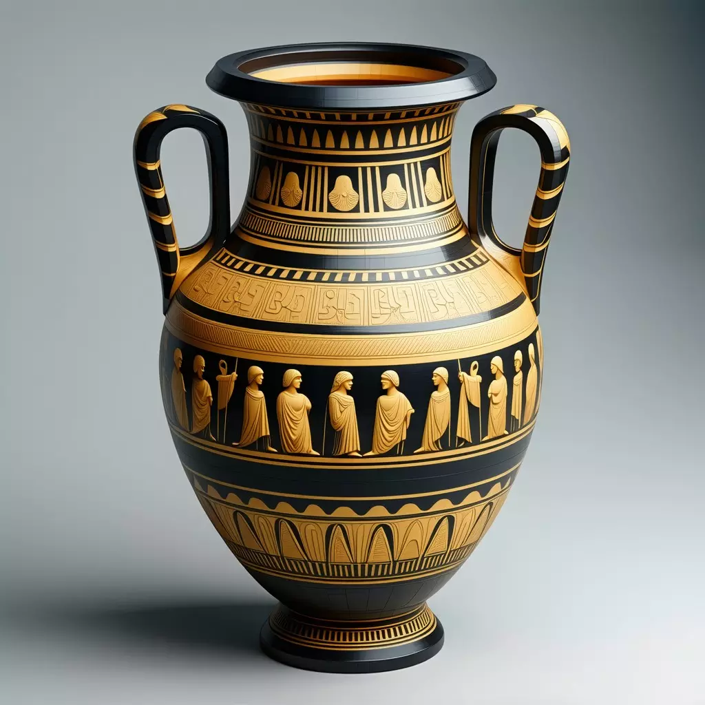 Ancient Greek Amphora 3D Model Low-poly 3D model_0