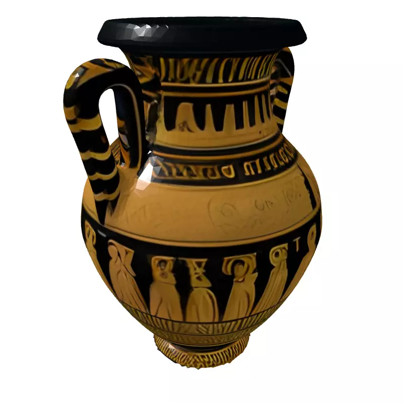 Ancient Greek Amphora 3D Model Low-poly 3D model_5