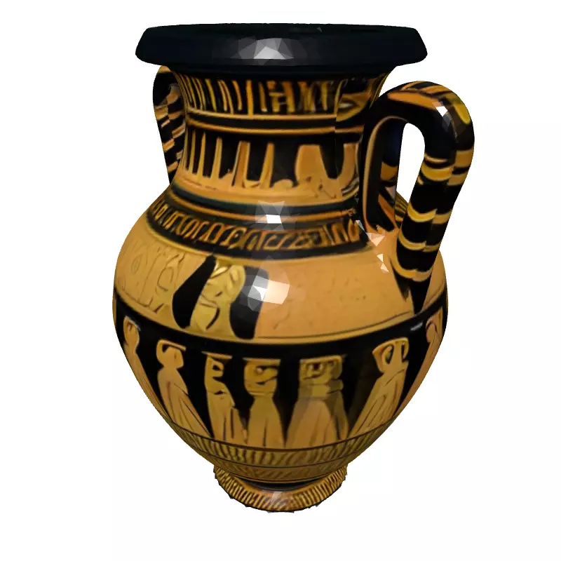 Ancient Greek Amphora 3D Model Low-poly 3D model_2